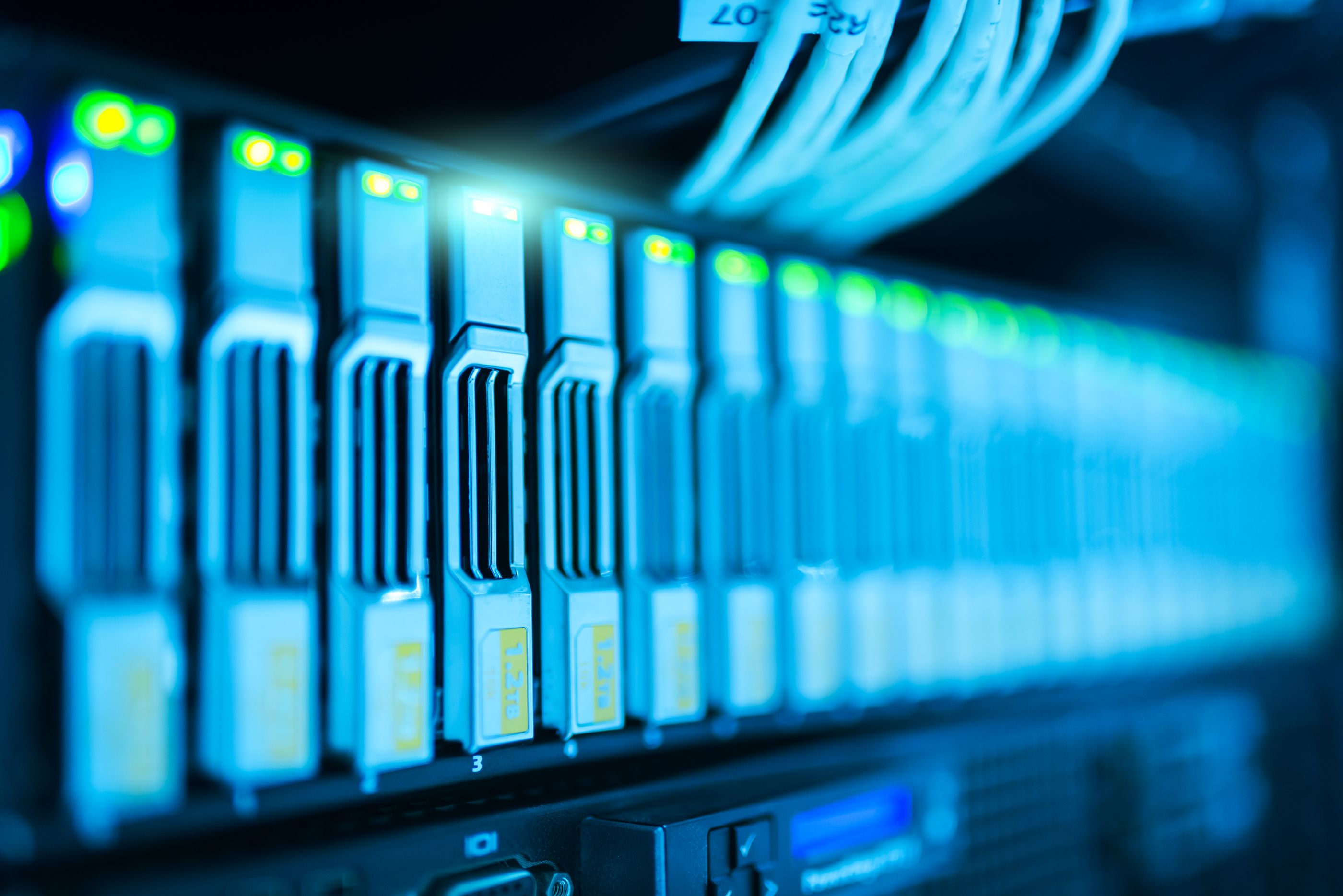 Server rack indicator lights